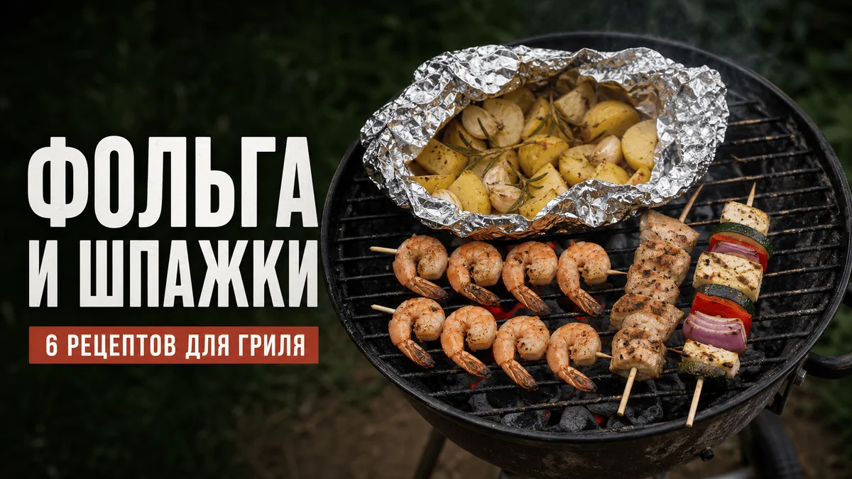 Фольга и шпажки на гриле: 6 рецептов для компактной решётки